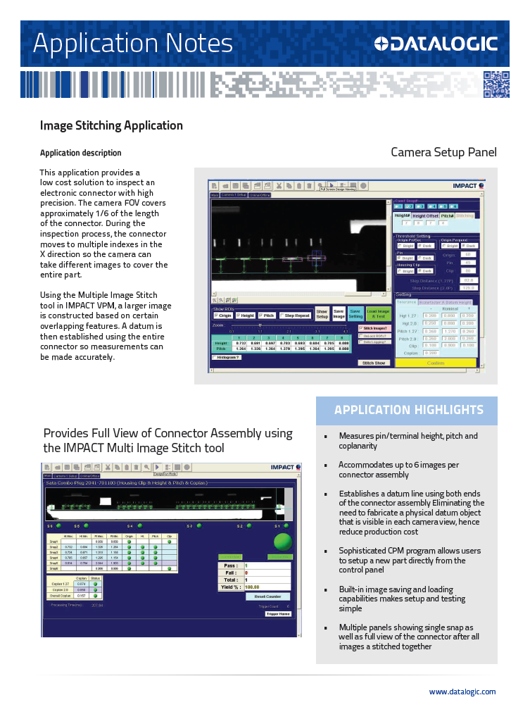 Application Notes - Image Stitching